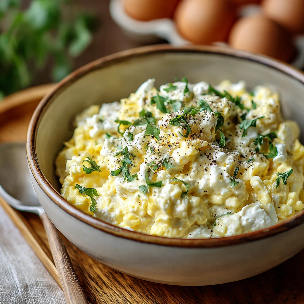 Creamy Egg Salad with Cottage Cheese – A Must-Try Delight!